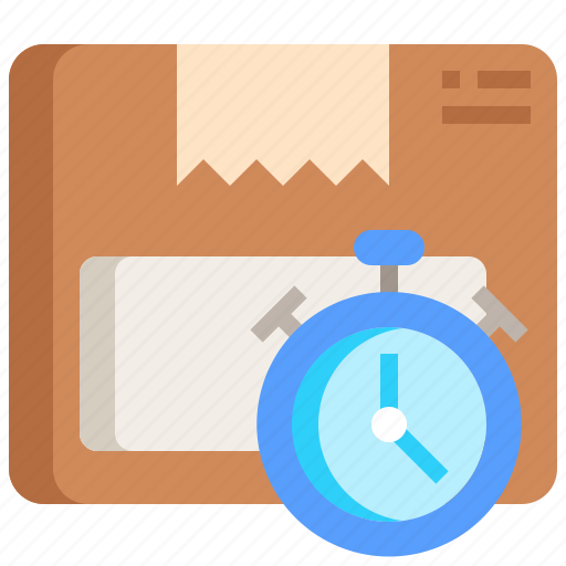 Delivery, time, package, product, clock, box, shipping icon - Download on Iconfinder