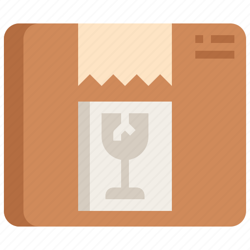 Cardboard, broken, fragile, package, glass, box icon - Download on Iconfinder