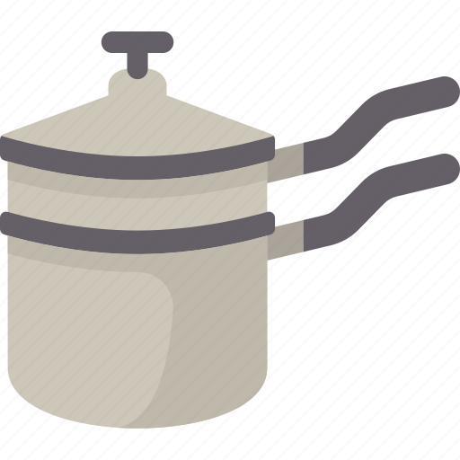 Pot, boiler, double, steam, source icon - Download on Iconfinder