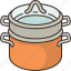 pot, steamer, boil, hot, cooking 