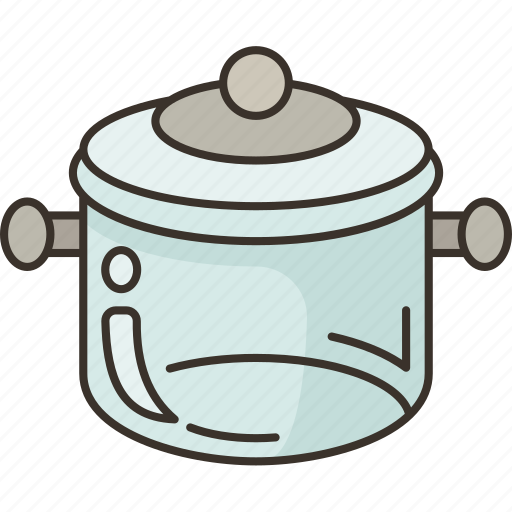Saucepan, glass, pot, lid, transparent icon - Download on Iconfinder