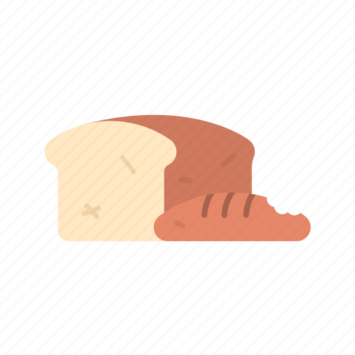 Bread, food, nourishment, meal, baked goods, bread loaf, breakfast icon - Download on Iconfinder