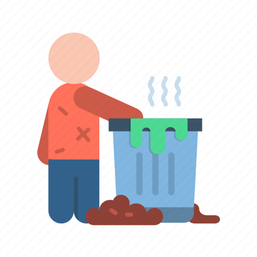 Scavenger, trash, no food, no house, no water, homeless, drought icon - Download on Iconfinder