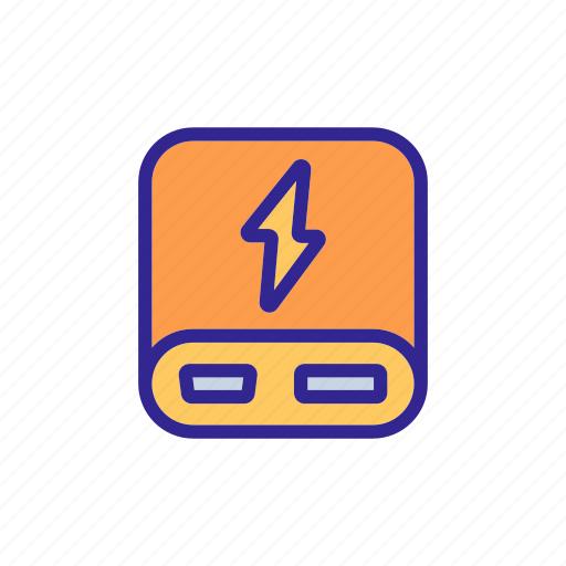Bank, devices, electric, electronic, equipment, power, two icon - Download on Iconfinder