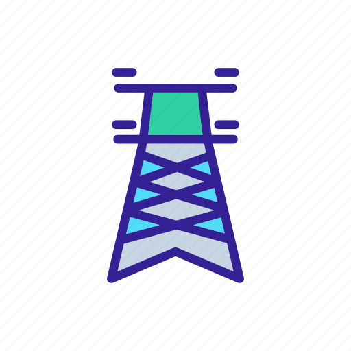 Cord, electricity, line, power, tower, transmission, wire icon - Download on Iconfinder