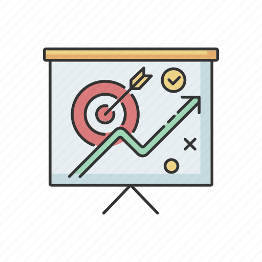 Goal, growth, marketing, plan, presentation, strategy, target icon - Download on Iconfinder