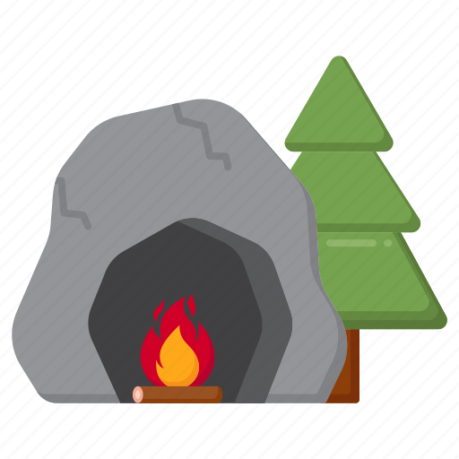 Cave, fire, ancient, nature icon - Download on Iconfinder