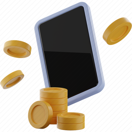Phone, and, coin, money 3D illustration - Download on Iconfinder