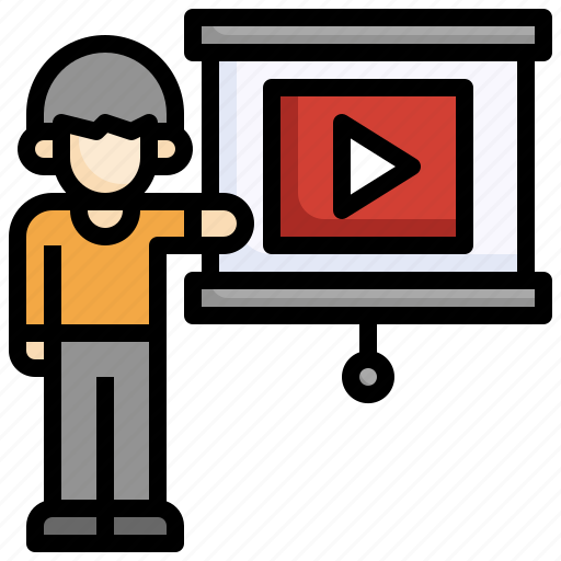 Video, projector, player, conference, presentation icon - Download on Iconfinder