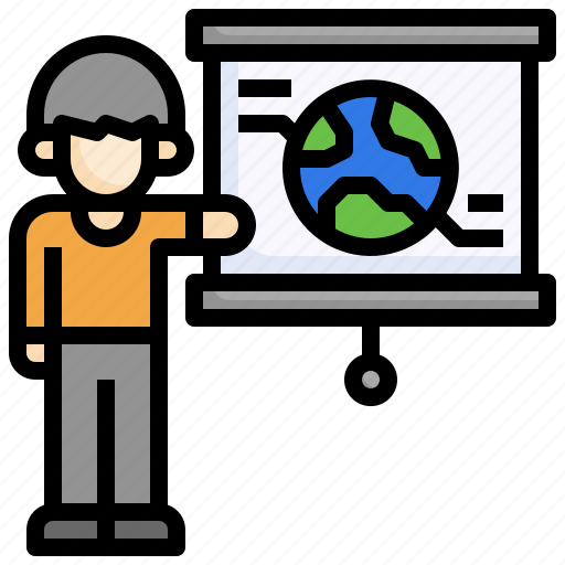 World, presentation, statistics, business, finance icon - Download on Iconfinder