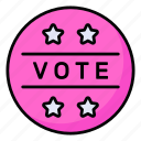 vote, stamp, voting, election, sticker, democracy, politics