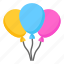 balloons, helium, bunch, celebration, birthday, party, decorative 