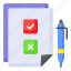 survey, election, evaluate, document, checklist, criteria, choice 