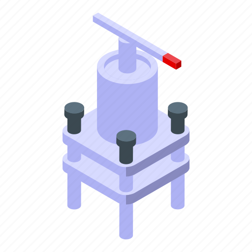 Industry, press, machine, isometric icon - Download on Iconfinder