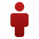 client, human, red, user, account, person, profile
