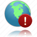 globe, warning, world, earth, global, alert, notification