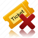 ticket, remove, delete