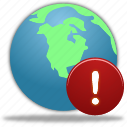 Globe, warning icon - Download on Iconfinder on Iconfinder