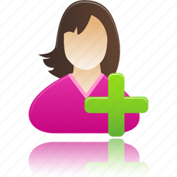 Student, add, girl, female, user, woman, people icon - Download on Iconfinder
