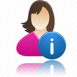 Info, girl, student, female, user, avatar, profile icon - Download on Iconfinder