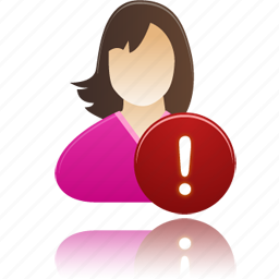 Woman, female, warning, mather, student, girl, user icon - Download on Iconfinder