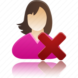 Woman, remove, student mather, user, female, girl, delete icon - Download on Iconfinder