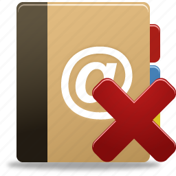 Phonebook, addressbook, remove addressbook, remove icon - Download on Iconfinder