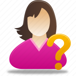Female, female user, question, user, student, girl, help icon - Download on Iconfinder