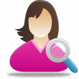 Student, girl, search, female, user icon - Download on Iconfinder