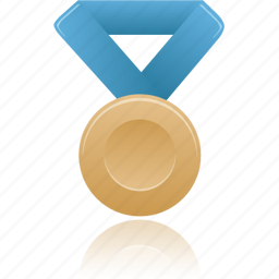 Blue, metal, bronze, winner, prize, award icon - Download on Iconfinder