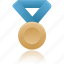 blue, metal, bronze, winner, prize, award 