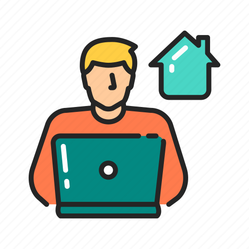 Freelancer, home, man, remote, work icon - Download on Iconfinder