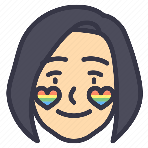Lgbt, pride, celebration, face, paint, female, women icon - Download on Iconfinder