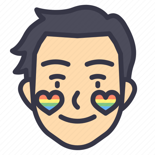 Lgbt, pride, celebration, face, paint, male, men icon - Download on Iconfinder