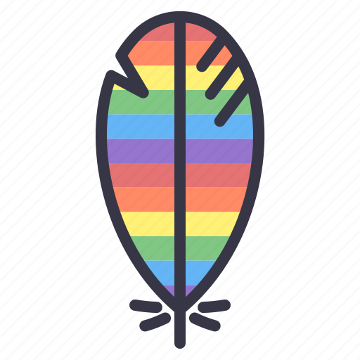 Lgbt, pride, celebration, culture, events, feather, rainbow icon - Download on Iconfinder