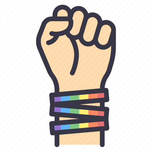 Lgbt, pride, celebration, culture, hand, fist, accessory icon - Download on Iconfinder