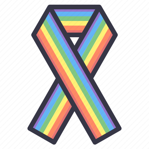 Lgbt, pride, celebration, culture, rainbow, pease, ribbon icon - Download on Iconfinder