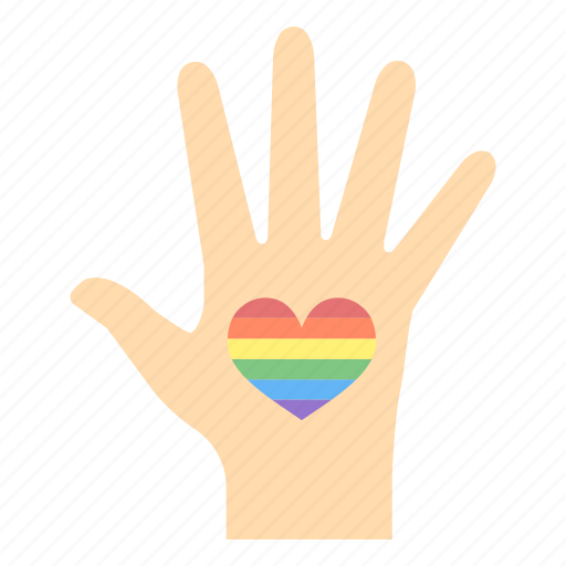 Lgbt, pride, celebration, culture, hand, heart icon - Download on Iconfinder