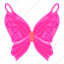 butterfly, cartoon, fly, object, pink, toy, wing 