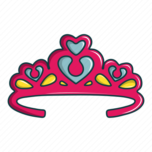 Cartoon, crown, diadem, king, pink, princess, queen icon - Download on Iconfinder