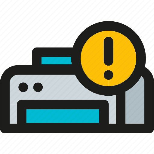 Error, printer, alert, danger, print, sign, warning icon - Download on Iconfinder