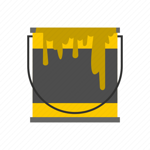 Bucket, construction, drop, metal, paint, painter, work icon - Download on Iconfinder