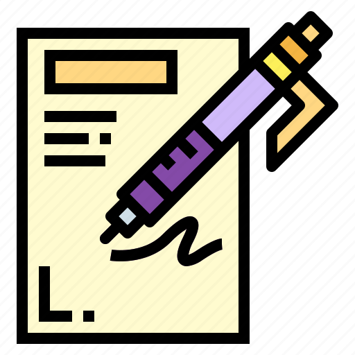 Document, paper, pen, signing icon - Download on Iconfinder