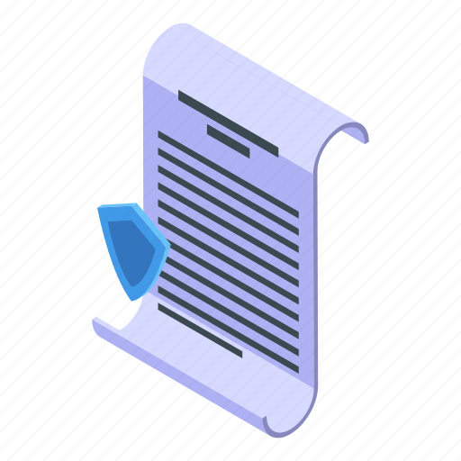 Private, document, isometric icon - Download on Iconfinder