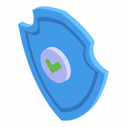 Privacy, shield, isometric icon - Download on Iconfinder