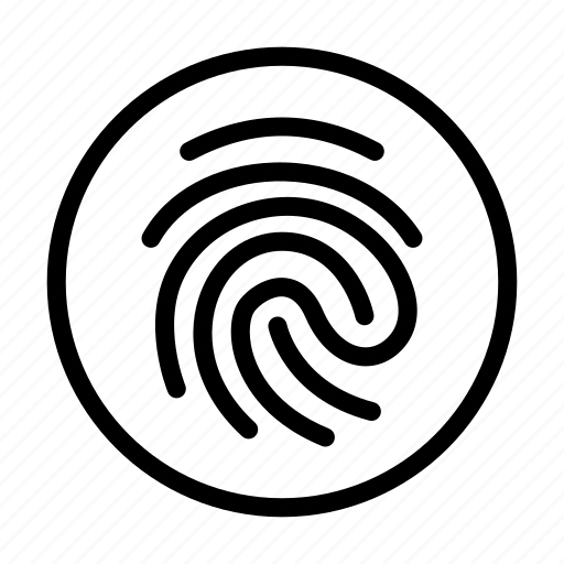 Biometric, fingerprint, lock, security, verification icon - Download on Iconfinder