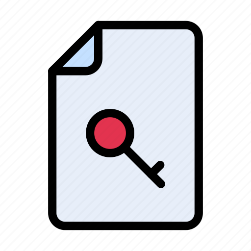 Document, file, key, protection, secure icon - Download on Iconfinder