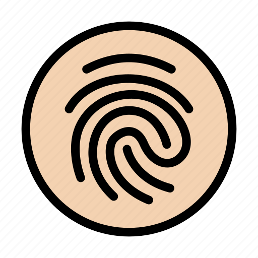 Biometric, fingerprint, lock, security, verification icon - Download on Iconfinder