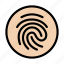 biometric, fingerprint, lock, security, verification 