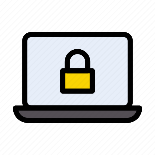 Laptop, lock, private, protection, security icon - Download on Iconfinder